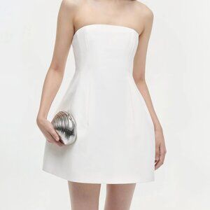 Simkhai White Arta Strapless Mini Dress